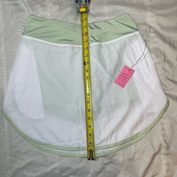 Simply Southern Tennis Skirt - Built-in Shorts - White/Green - Sizes S,M,L - NWT - Picture 5 of 5